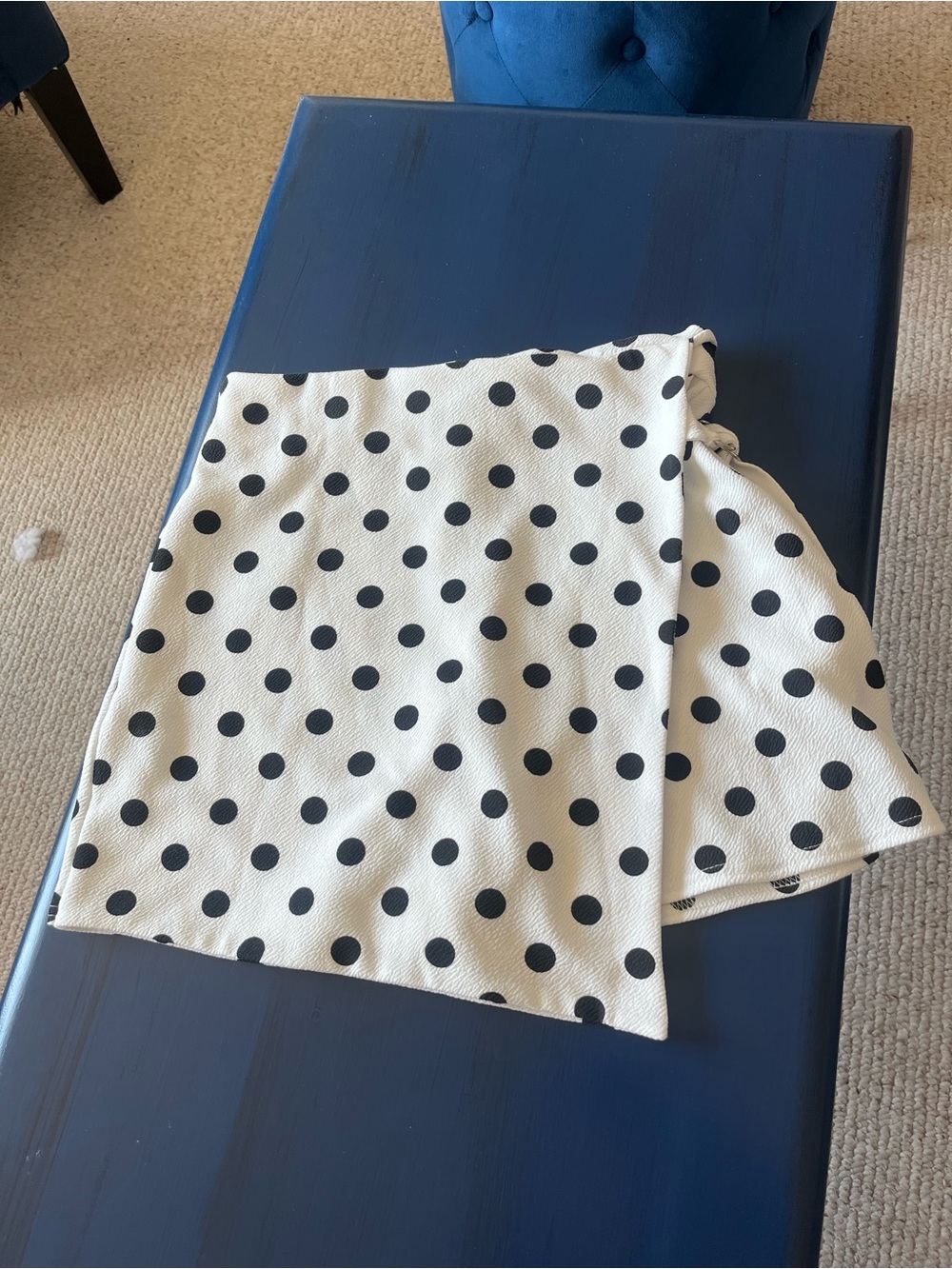 Boohoo Cream and Black Polka Dot Skort